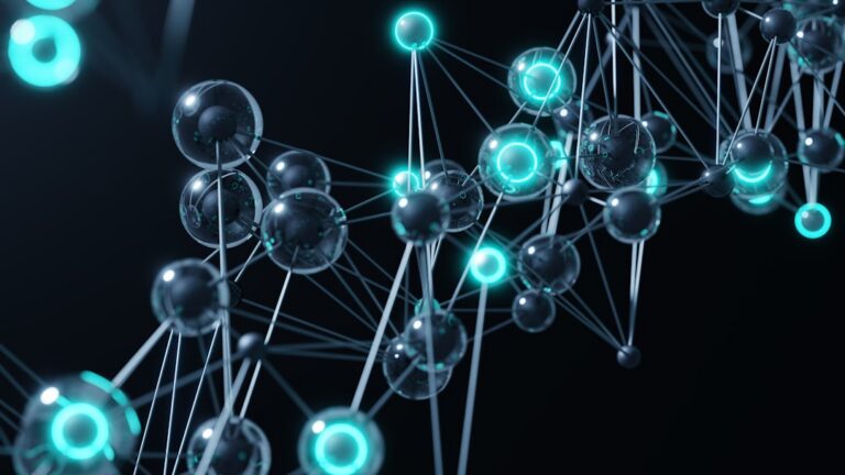 Dark abstract hero background for semantic resume parsing article.