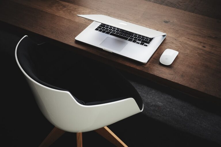 Clean desktop workspace after work